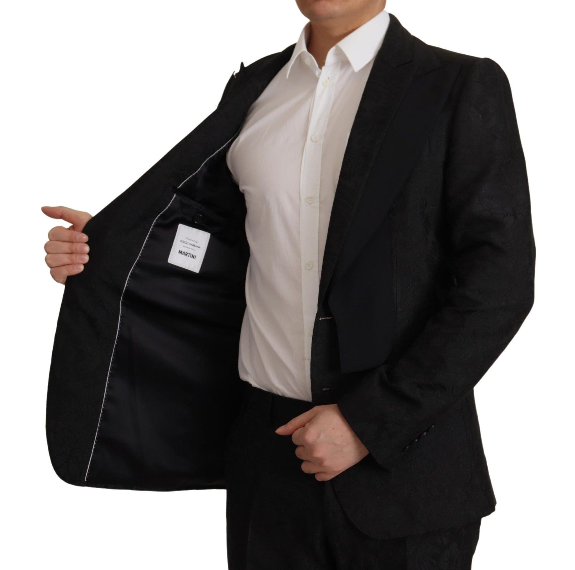 Schwarzer formeller 2-teiliger MARTINI-Anzug aus Polyester