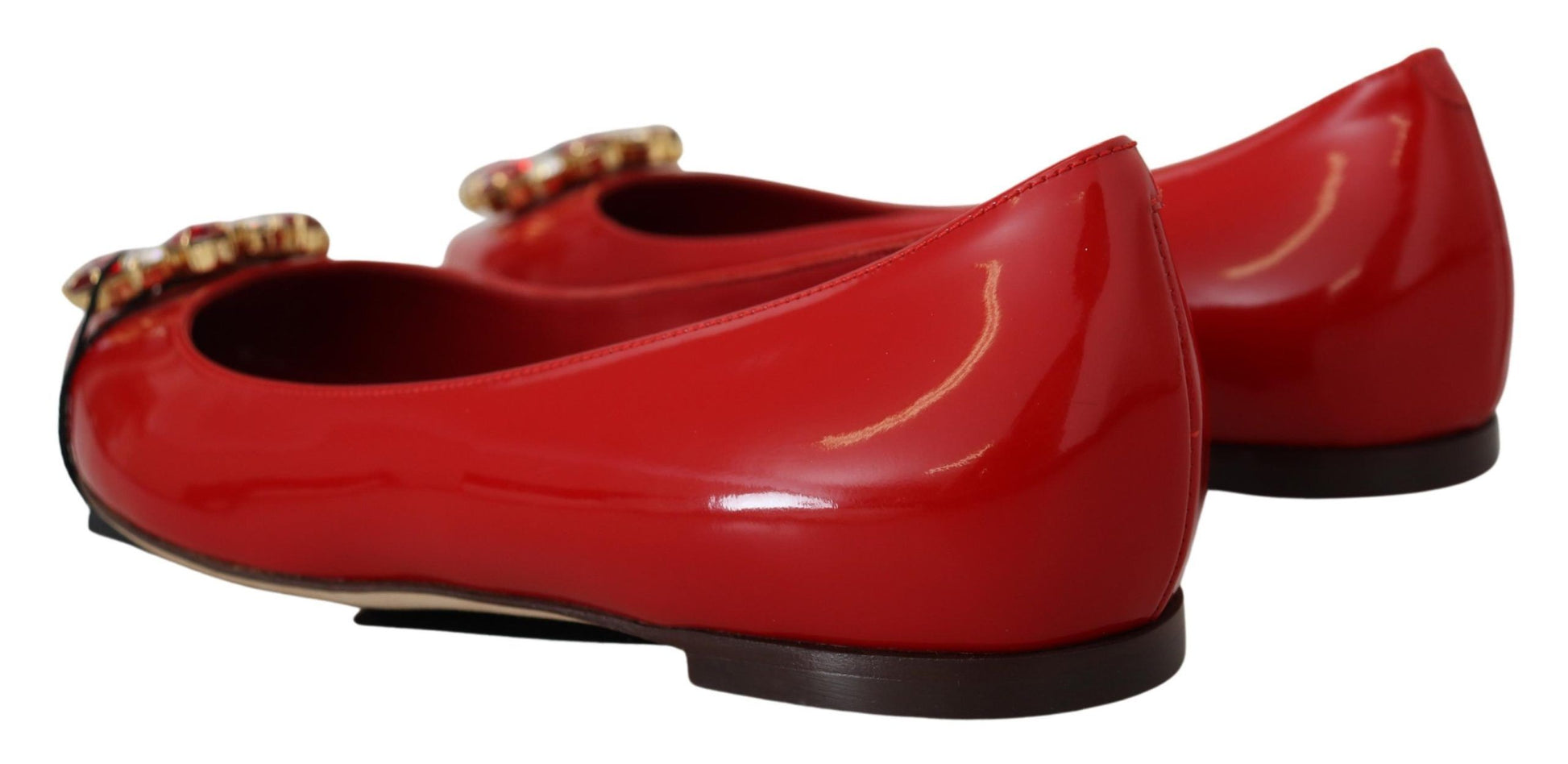 Rote Leder Kristalle Loafers Flats Schuhe