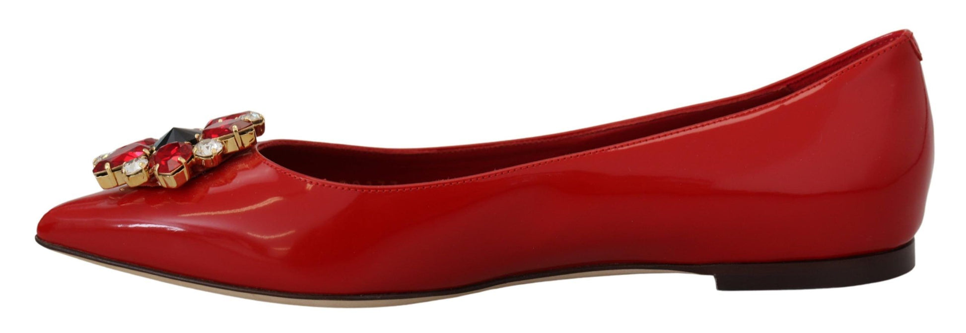Rote Leder Kristalle Loafers Flats Schuhe
