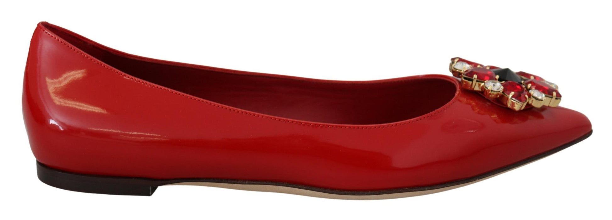 Rote Leder Kristalle Loafers Flats Schuhe