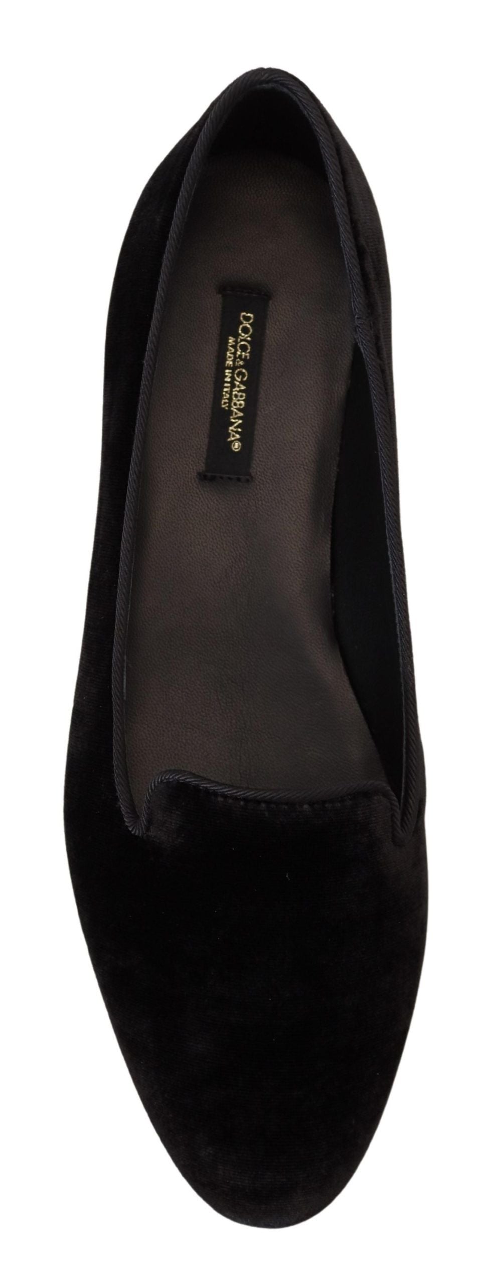 Schwarze Slipper aus Samt, flache Schuhe