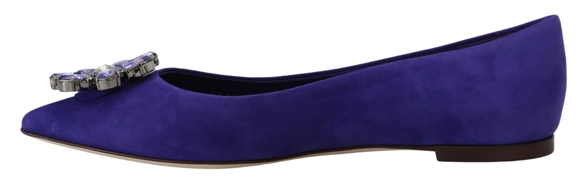Lila Wildleder Kristalle Loafers Flats Schuhe