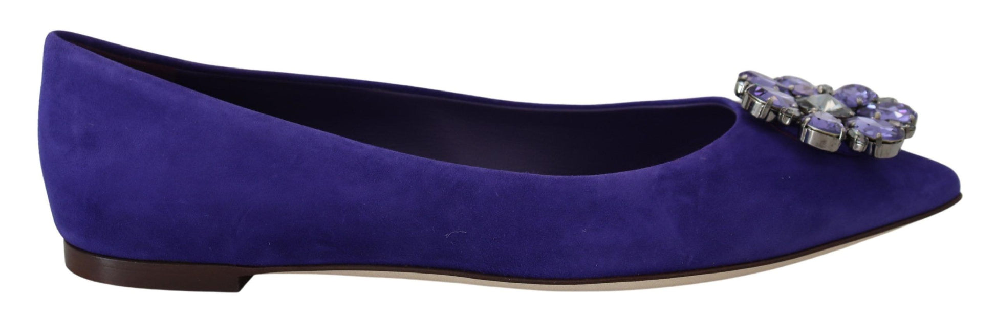 Lila Wildleder Kristalle Loafers Flats Schuhe