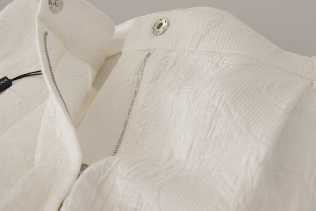 White High Waist Culotte Cotton Shorts