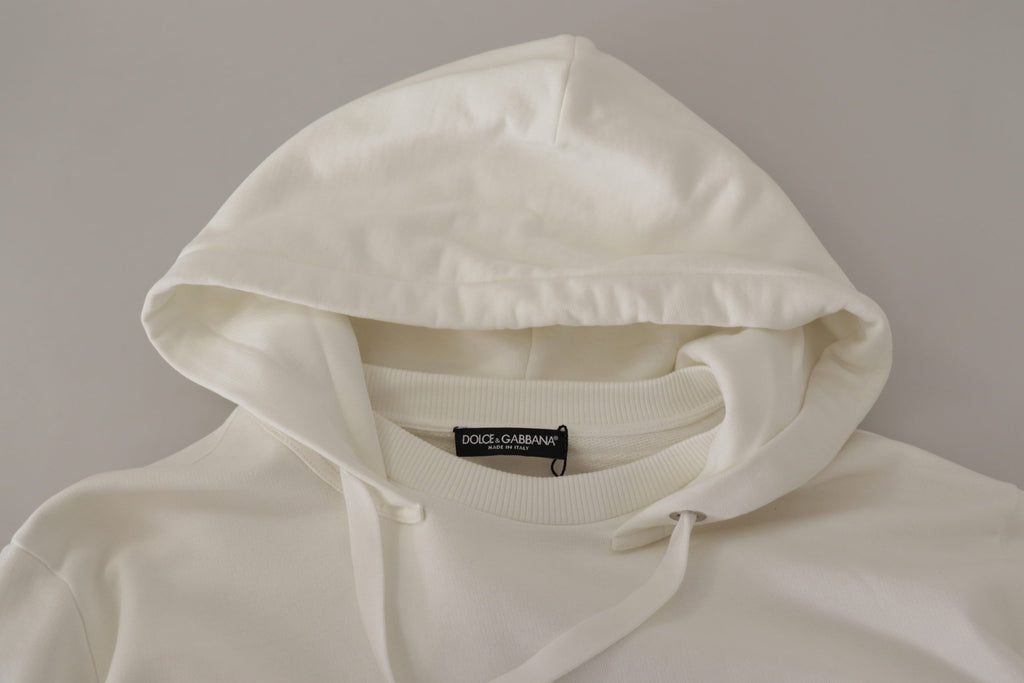Weißer Hoodie Pullover Bestickter Pullover