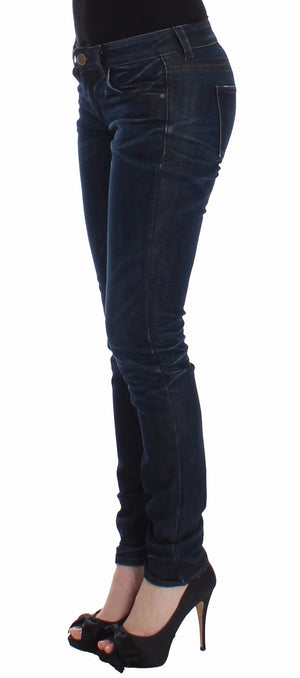 Blaue Slim Jeans Denim Hose Skinny Leg Stretch