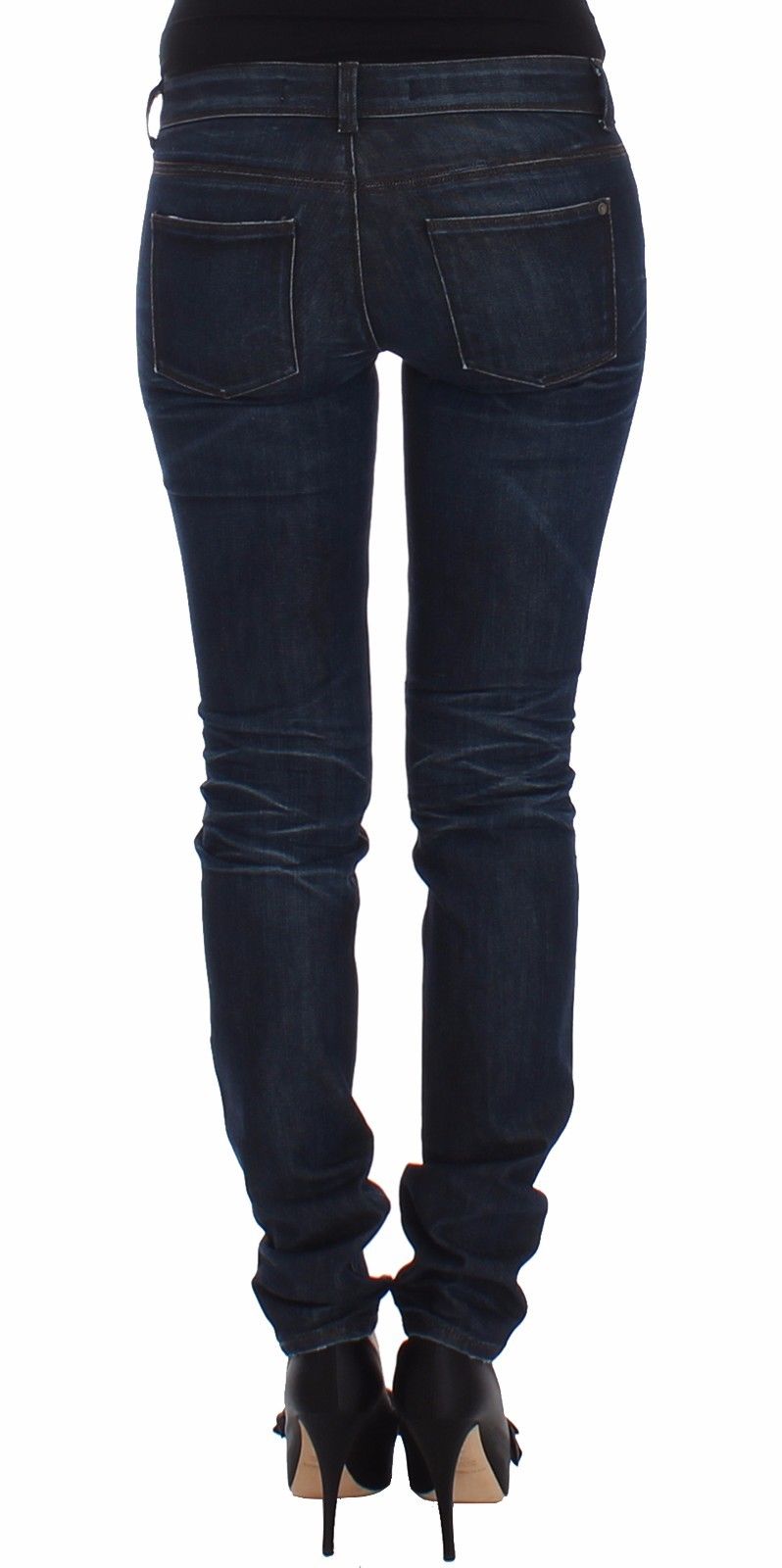 Blaue Slim Jeans Denim Hose Skinny Leg Stretch