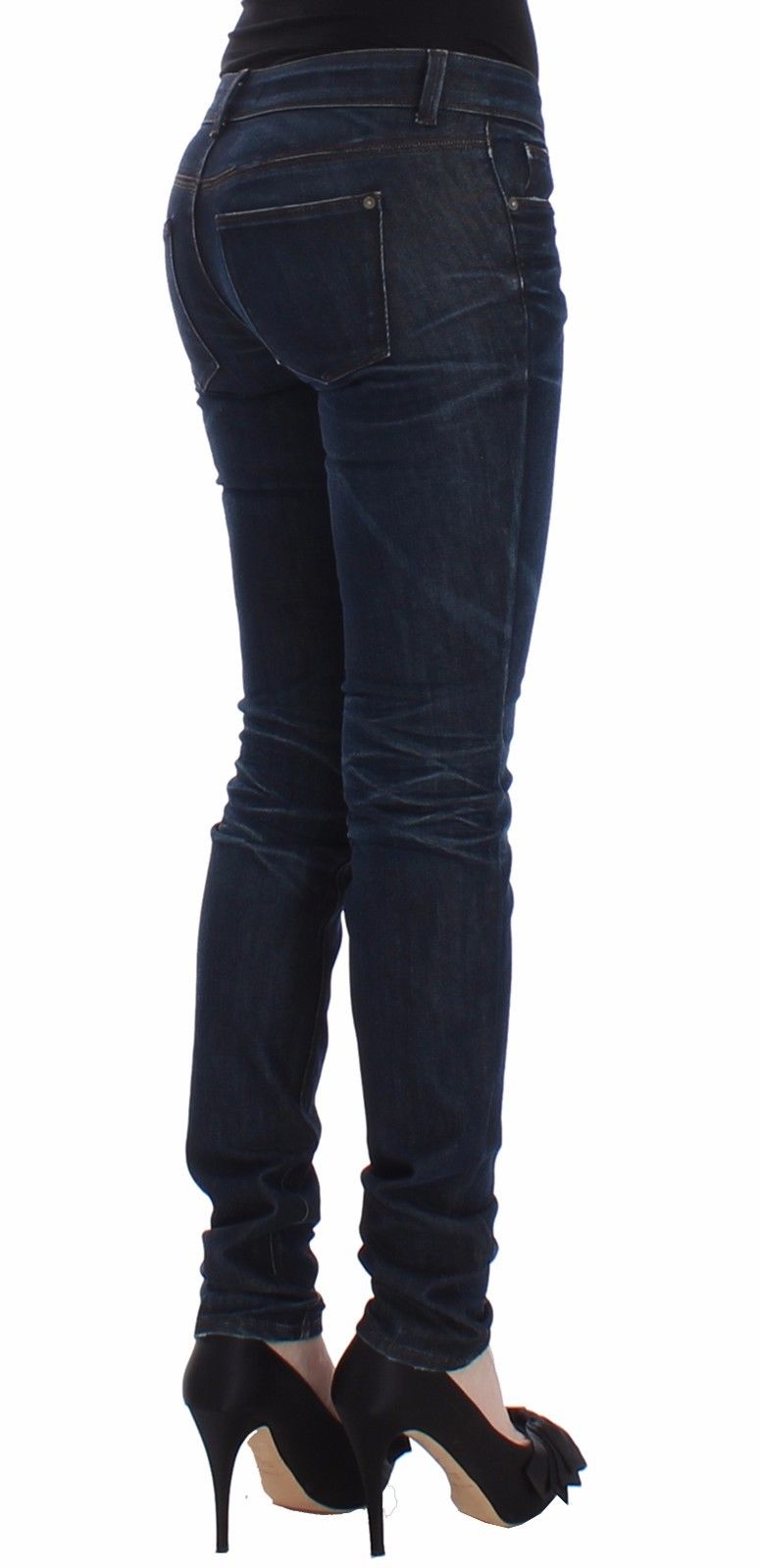 Blaue Slim Jeans Denim Hose Skinny Leg Stretch