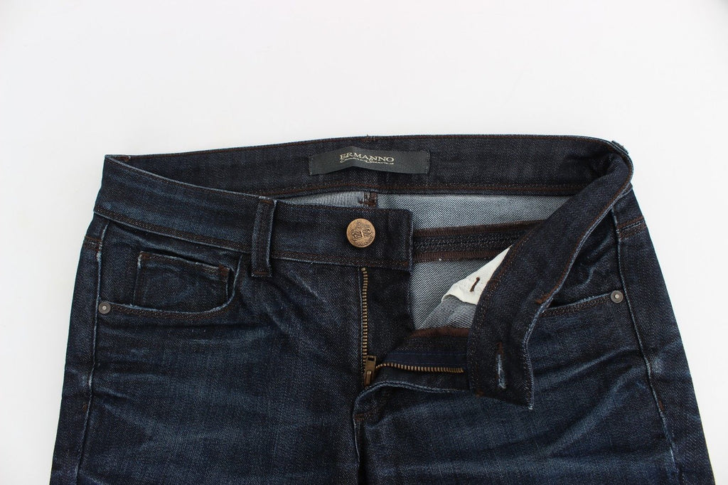 Blaue Slim Jeans Denim Hose Skinny Leg Stretch