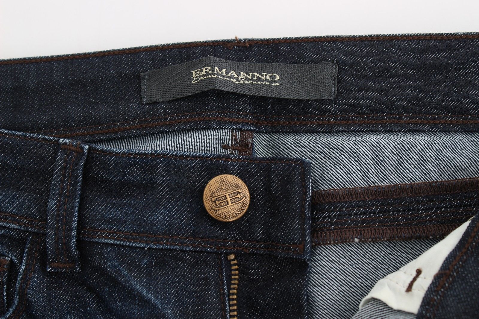 Blaue Slim Jeans Denim Hose Skinny Leg Stretch