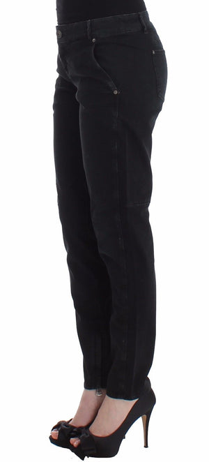 Blaue Slim Jeans Denim Hose Skinny Leg Straight