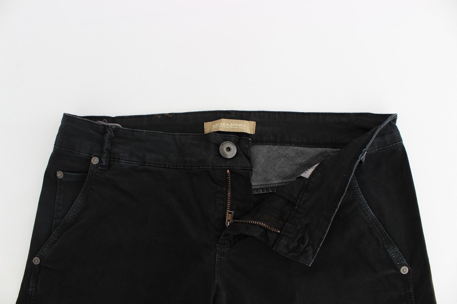Blaue Slim Jeans Denim Hose Skinny Leg Straight