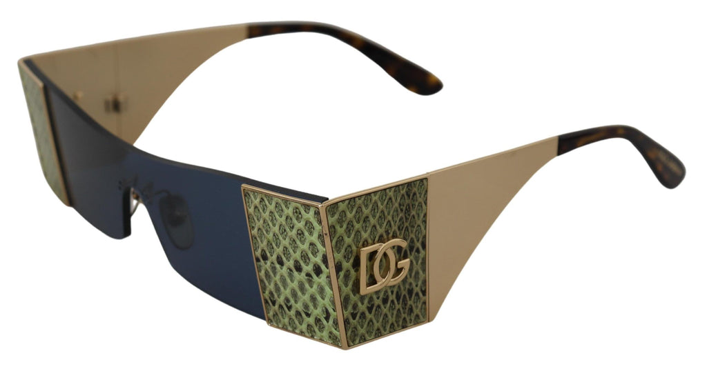 Rechteckige Sonnenbrille DG2263 aus goldenem Metall