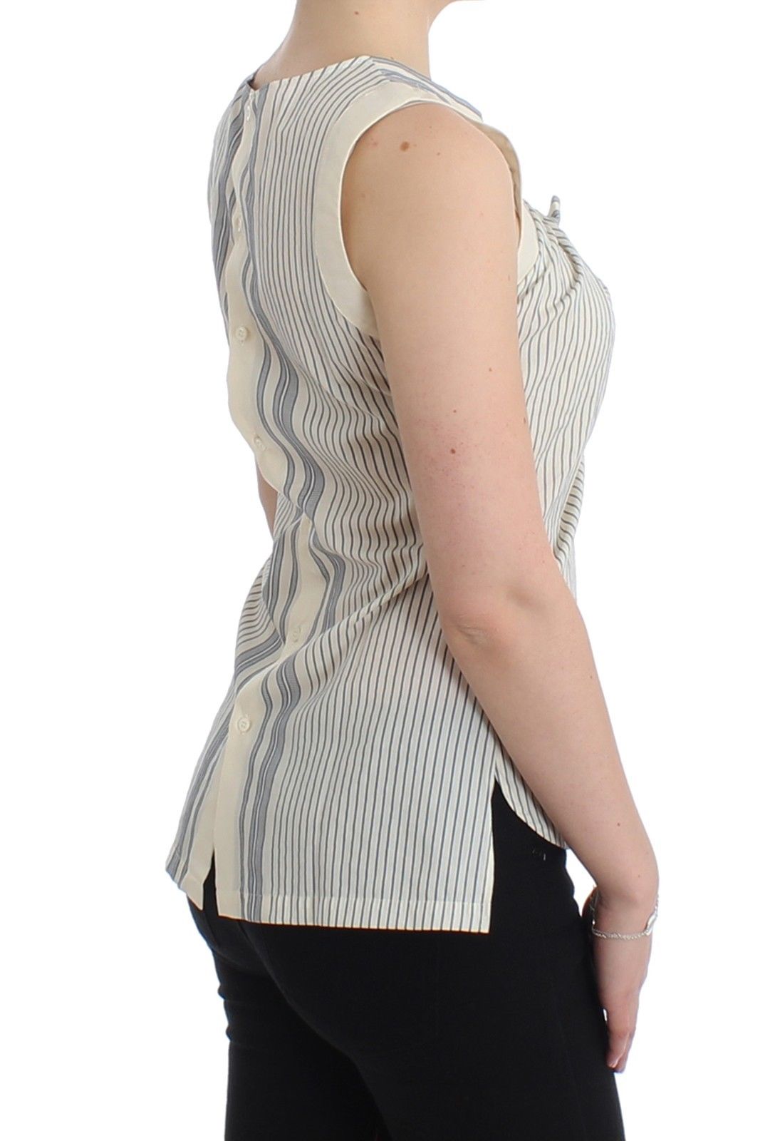 Strandmode Gestreiftes Top Bluse Shirt Schleife Tank