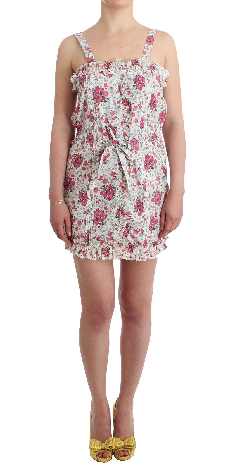 Strandmode Rosa Blumen Strand Minikleid Kurz