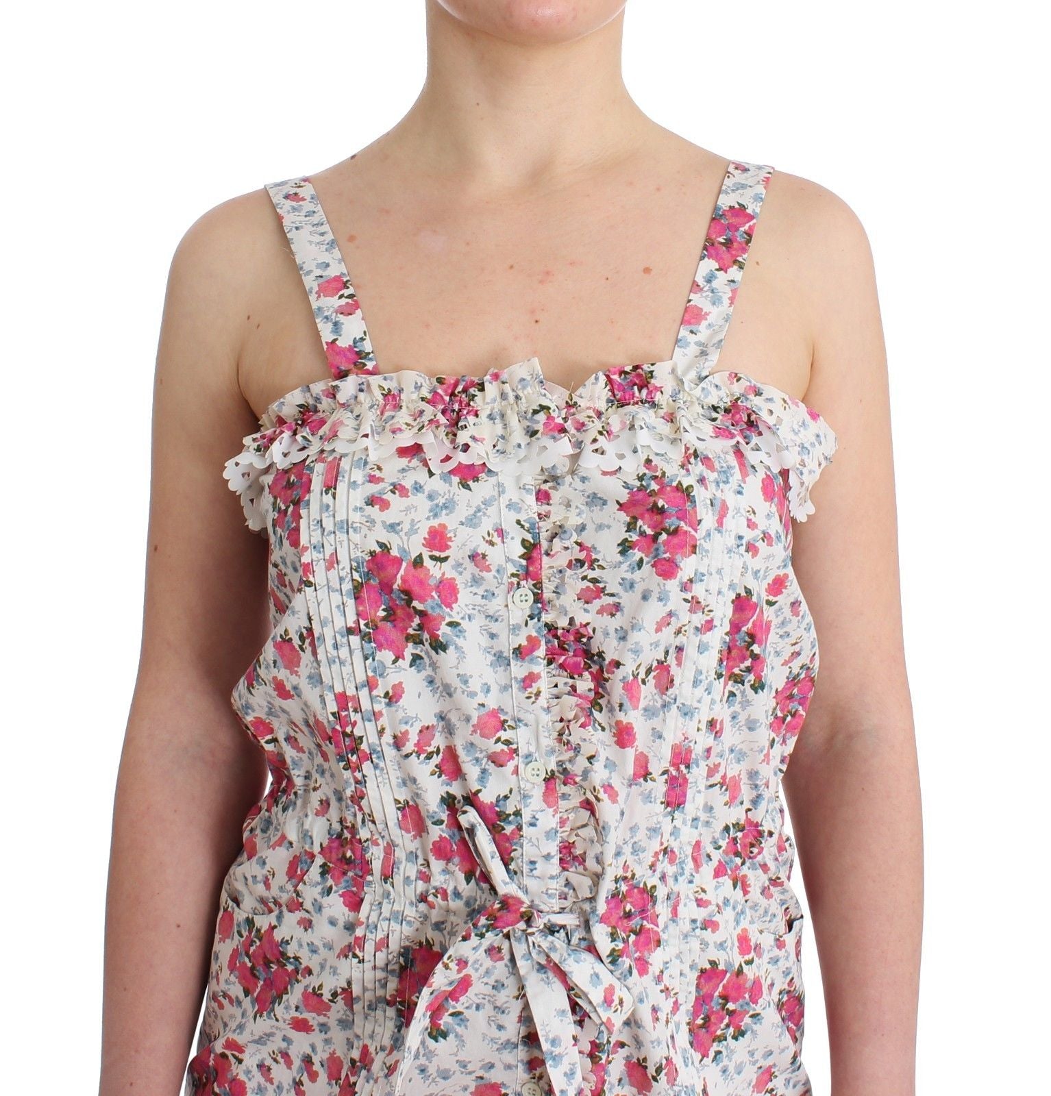 Strandmode Rosa Blumen Strand Minikleid Kurz