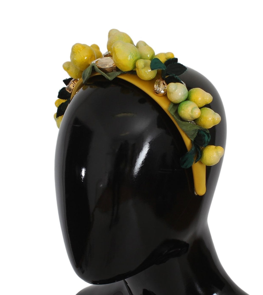 Gelbe Zitronen Sizilien Kristall Diadem Tiara Stirnband