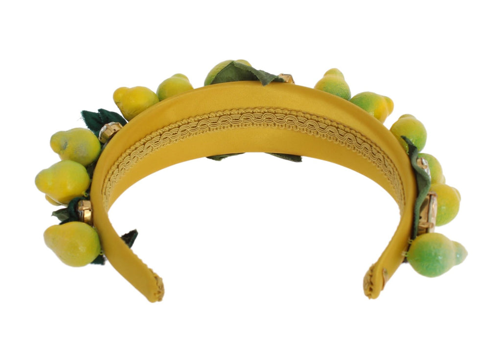 Gelbe Zitronen Sizilien Kristall Diadem Tiara Stirnband