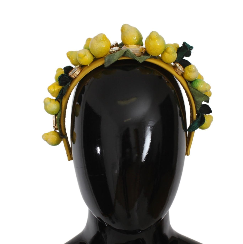 Gelbe Zitronen Sizilien Kristall Diadem Tiara Stirnband