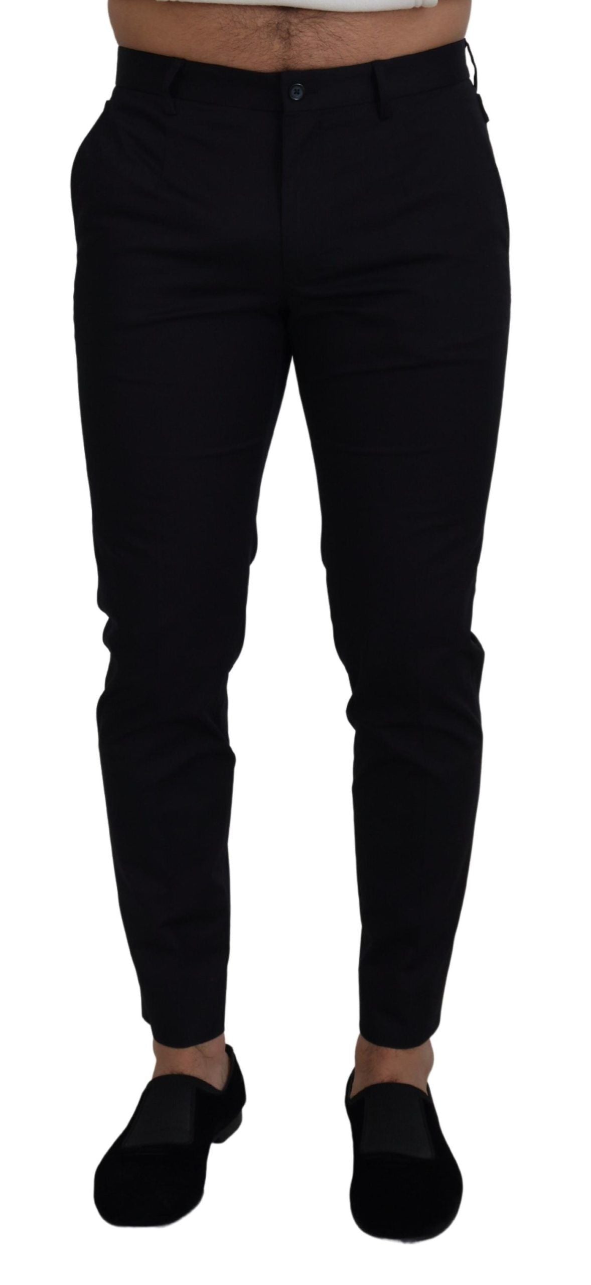 Blaue Chinos mit schmaler Passform und Stretch-Baumwolle