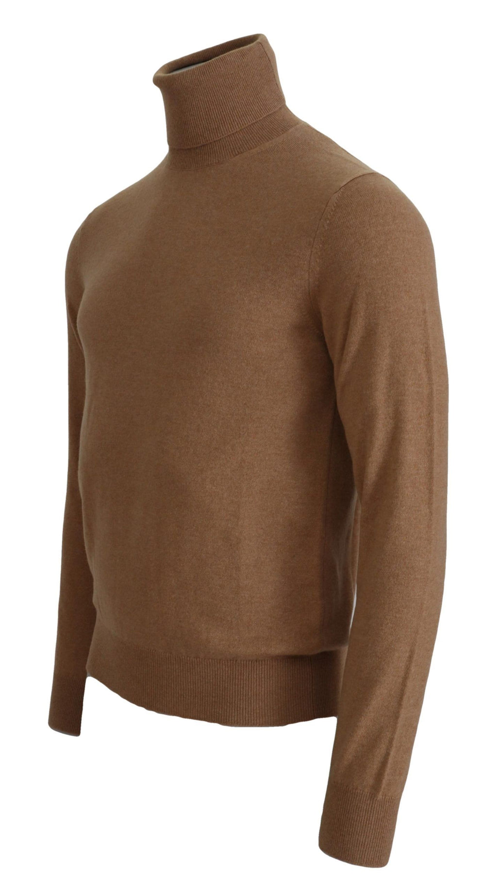 Beigefarbener Rollkragenpullover aus Kaschmir