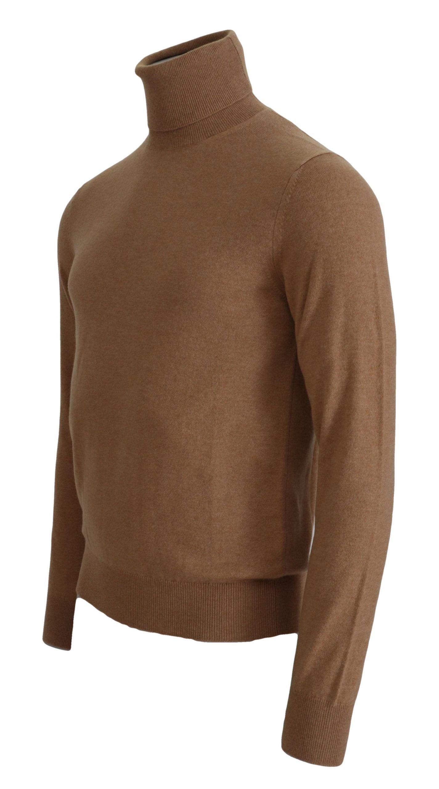 Beigefarbener Rollkragenpullover aus Kaschmir