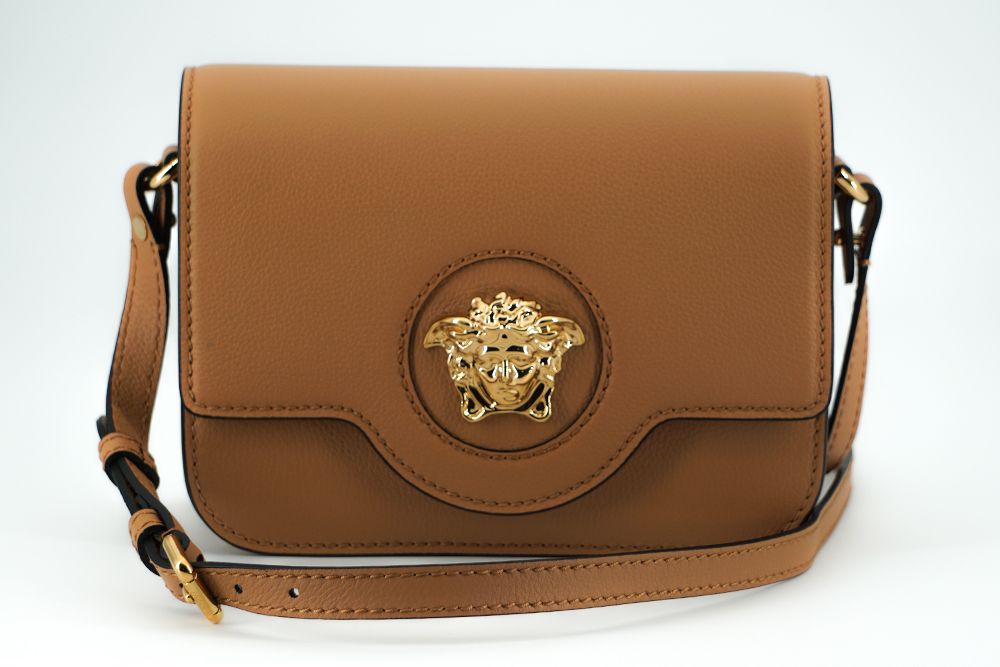 Elegante Umhängetasche aus Kalbsleder in Braun