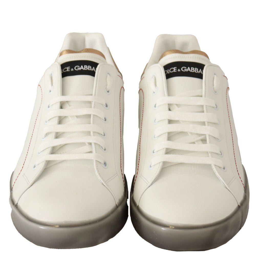 Weißgold Leder Low Top Sneakers Freizeitschuhe