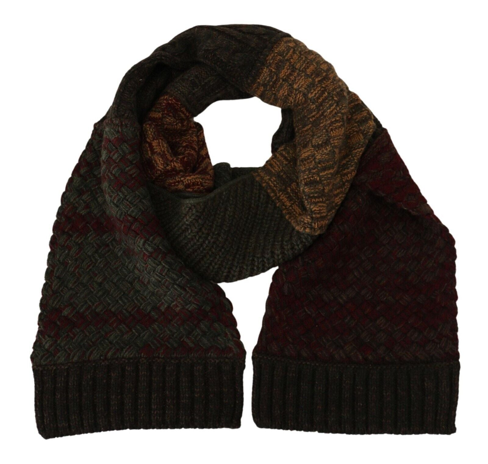 Mehrfarbiger gestrickter Herren-Halswickelschal