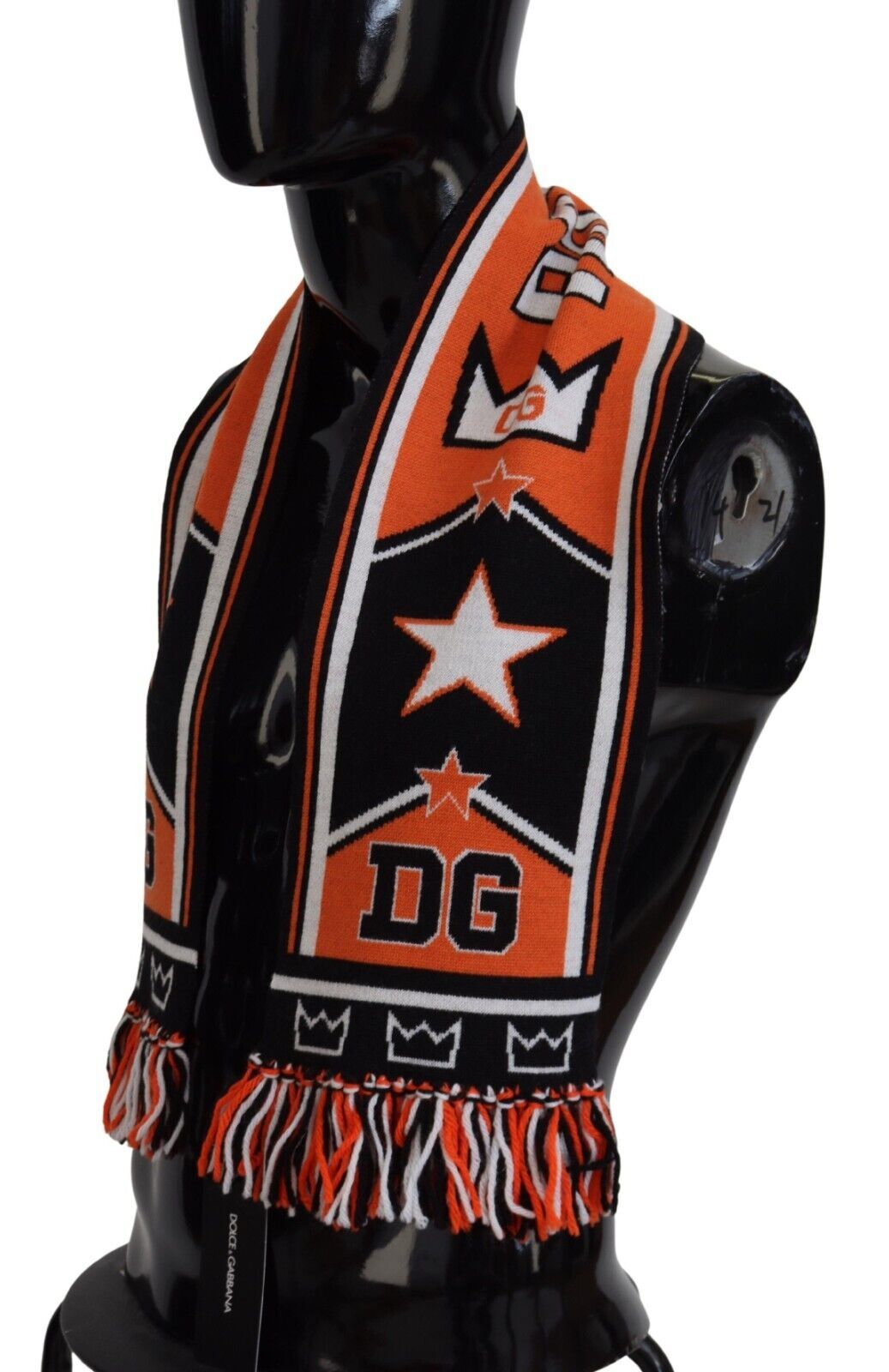 Mehrfarbiger Herren-Halswickelschal mit DG-Logo-Aufdruck