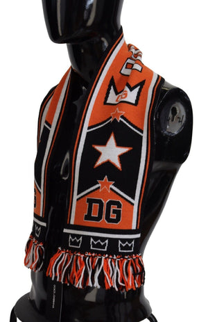 Mehrfarbiger Herren-Halswickelschal mit DG-Logo-Aufdruck