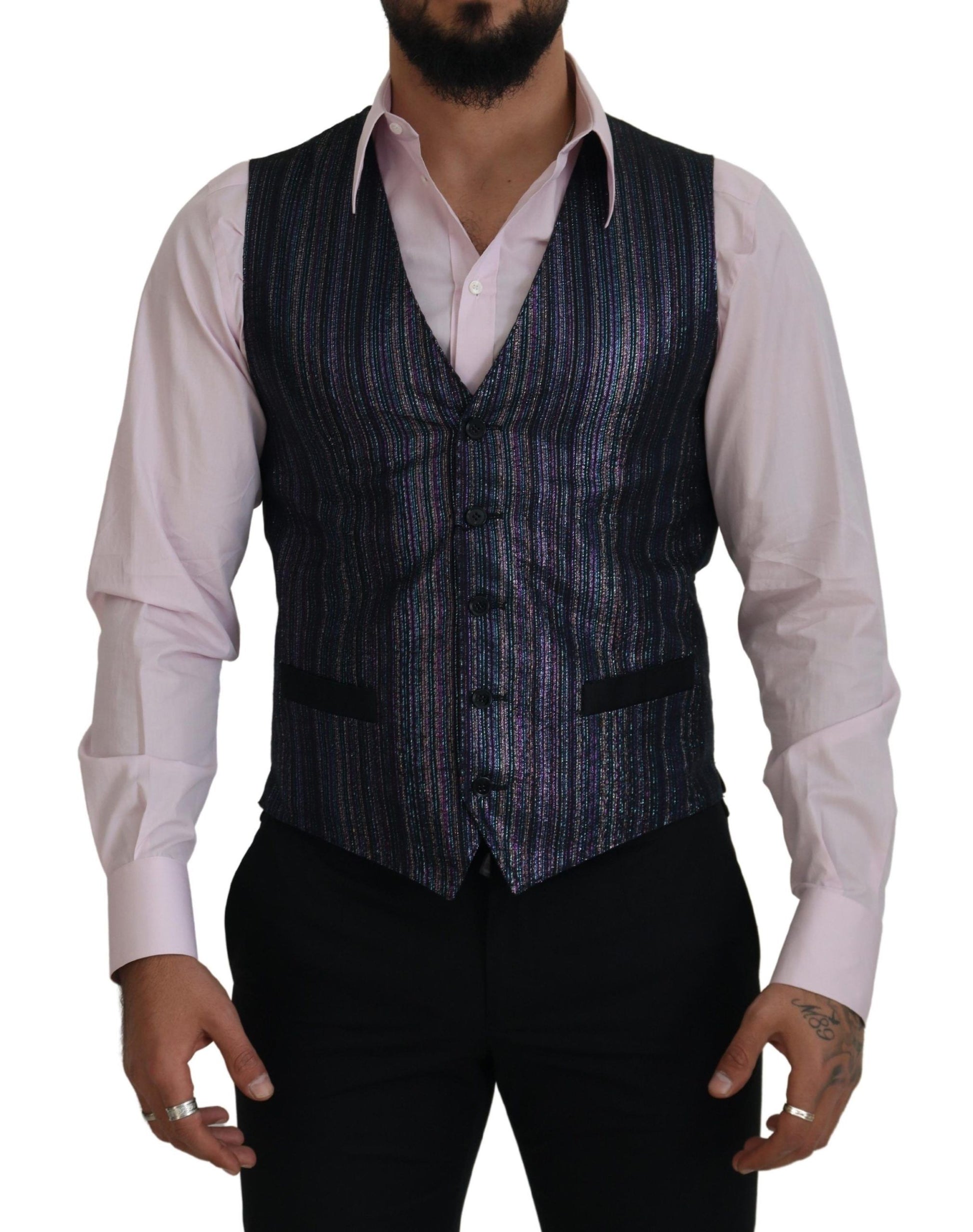 Mehrfarbige Weste aus Polyester, formelle Weste