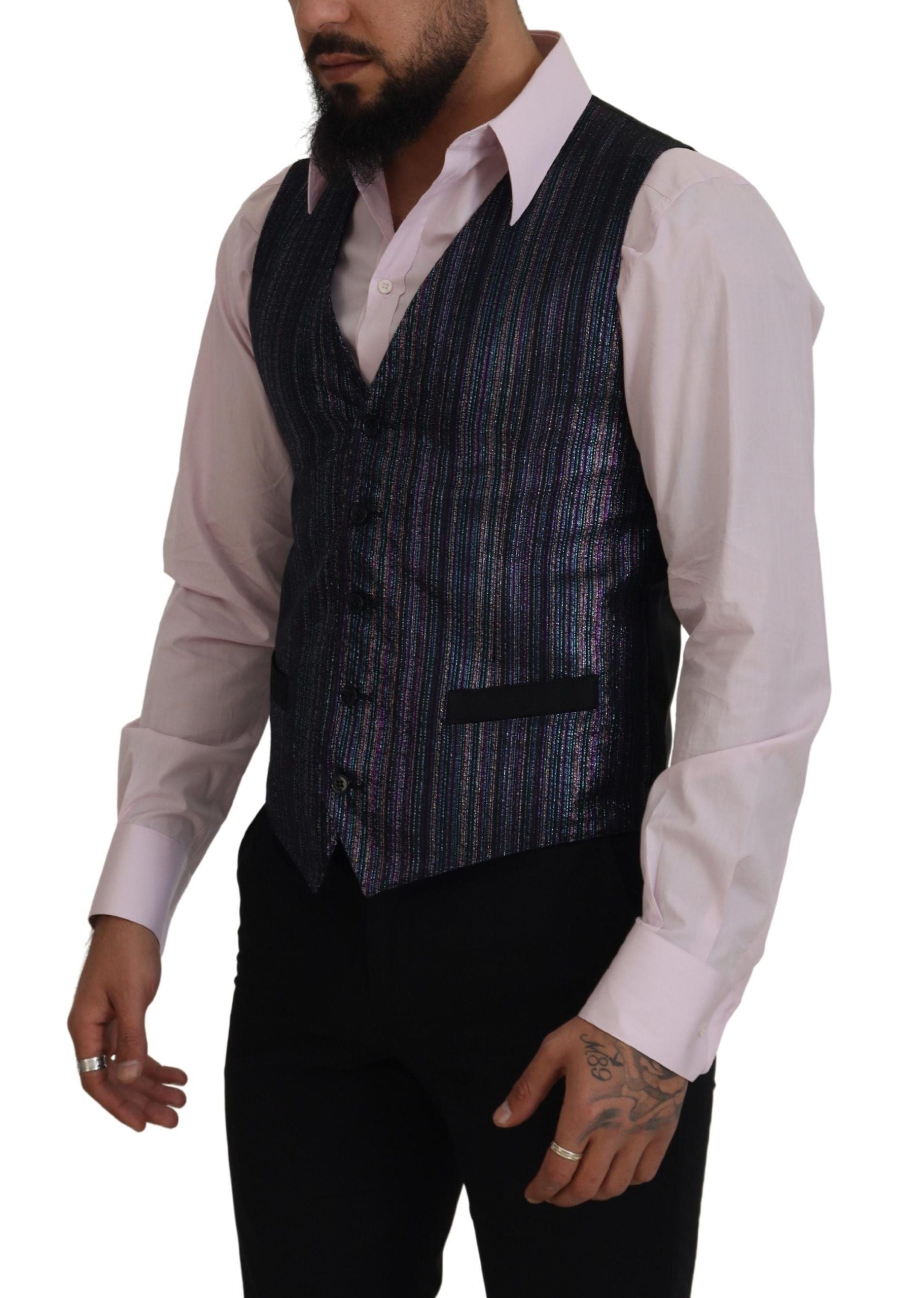 Mehrfarbige Weste aus Polyester, formelle Weste