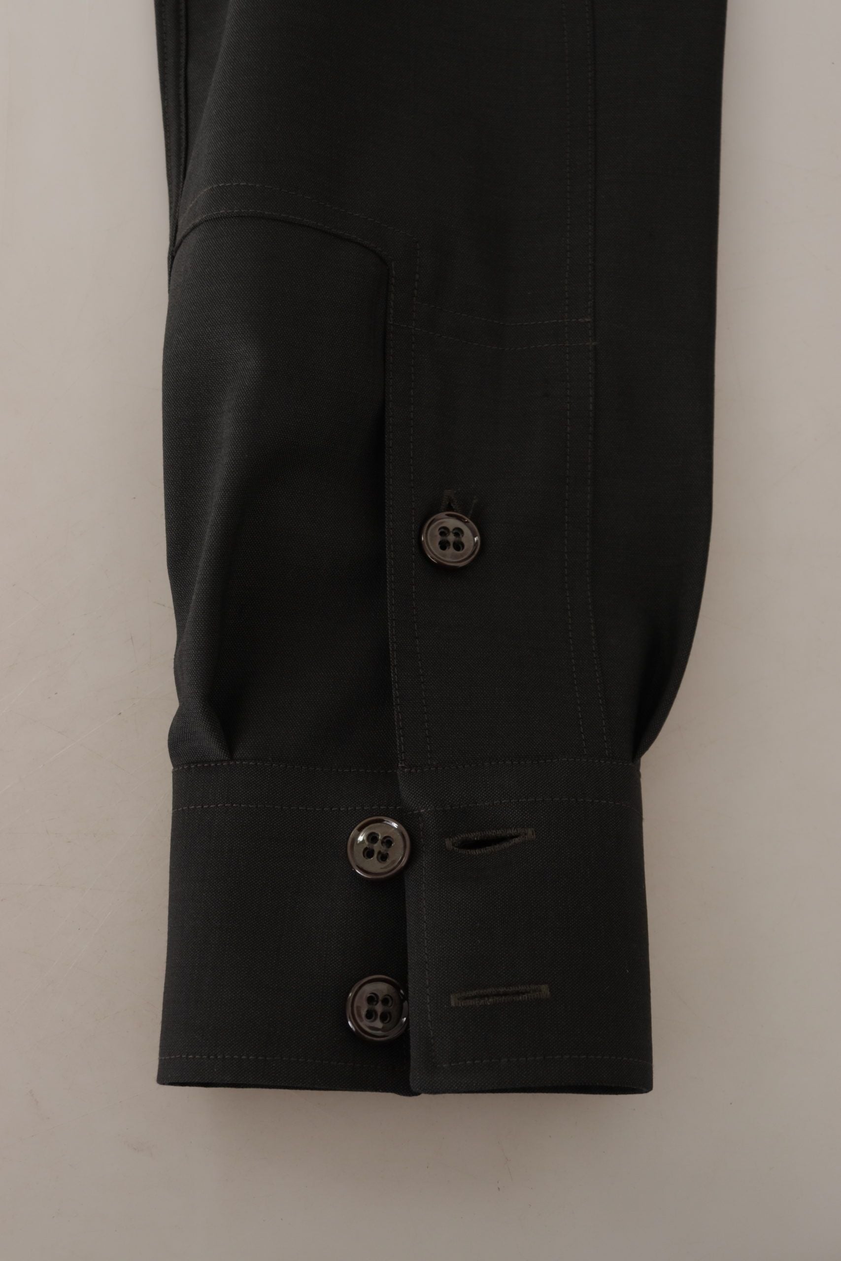 Dunkelgrünes Slim Fit Freizeithemd aus Baumwolle für Herren