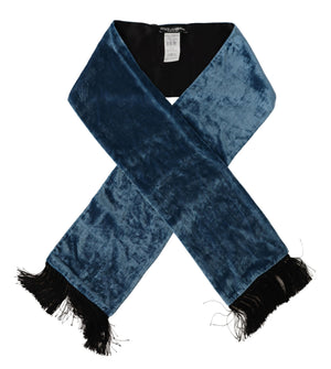 Blauer Samt-Halswärmer für Herren, Schal
