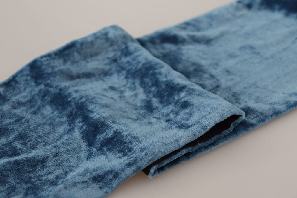 Blauer Samt-Halswärmer für Herren, Schal