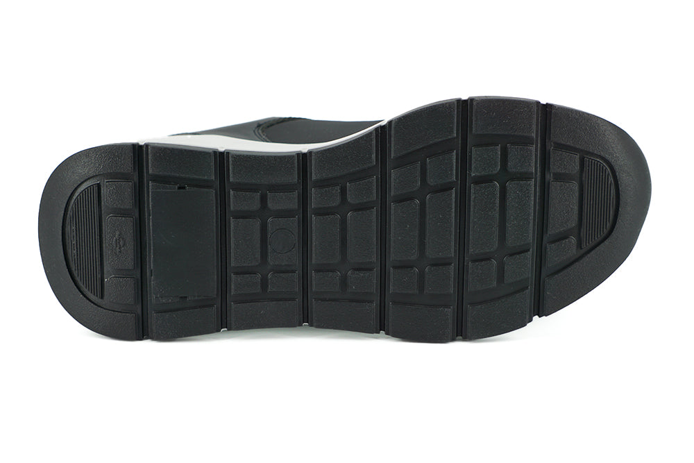 Elegante monochrome Leder-Sneaker