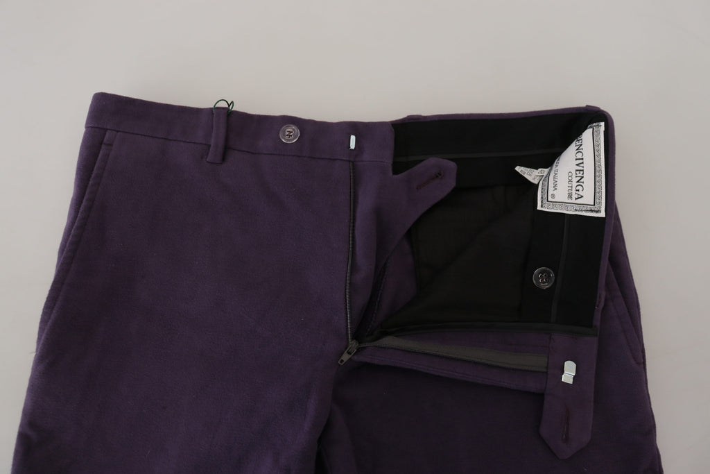 Lilafarbene Herrenhose aus reiner Baumwolle