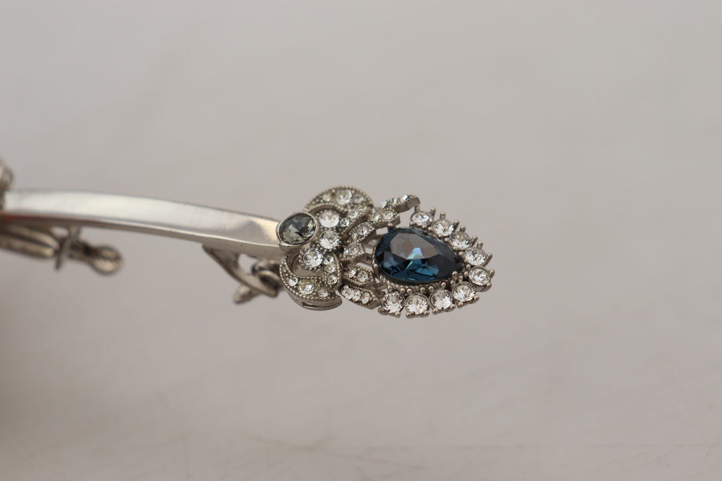 925 Sterling Silber Kristalle Pin Kragen Brosche