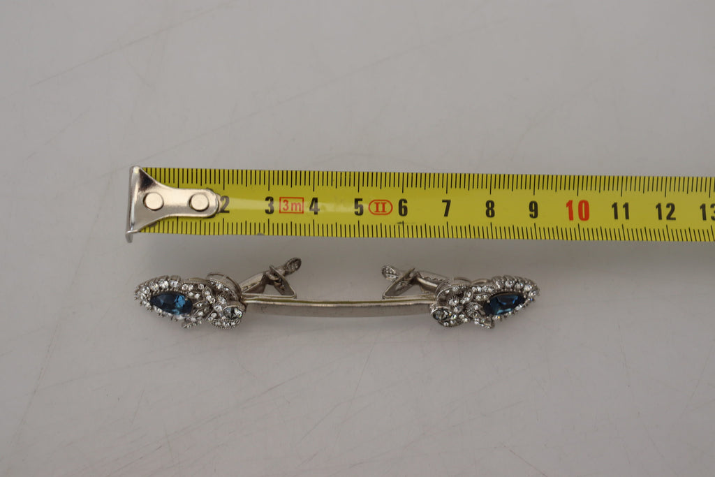 925 Sterling Silber Kristalle Pin Kragen Brosche