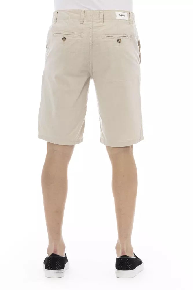 Beige Baumwollshorts für Herren