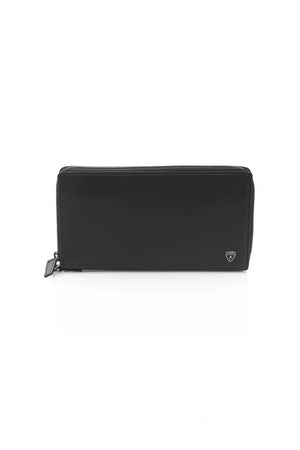 Schwarze Herrenbrieftasche aus Kalbsleder