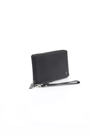 Schwarze Herrenbrieftasche aus Kalbsleder