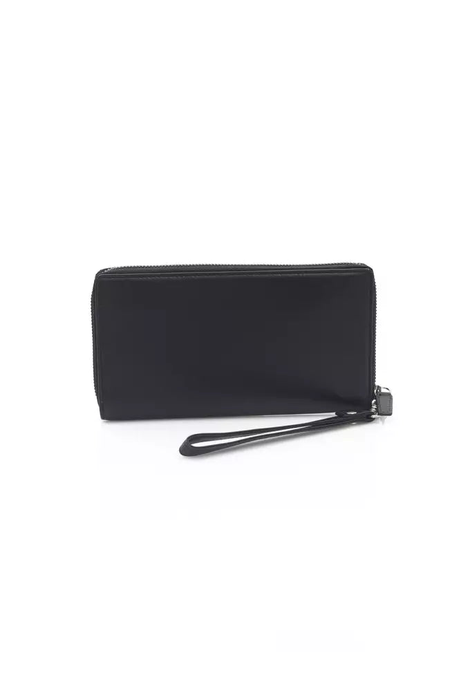 Schwarze Herrenbrieftasche aus Kalbsleder