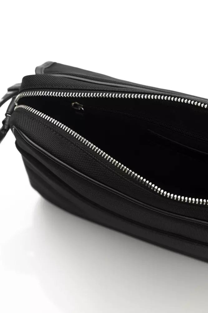 Schwarze Umhängetasche aus Nylon für Damen