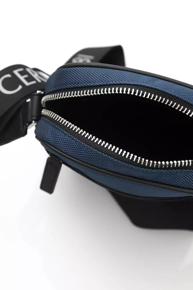 Blaue Umhängetasche aus Leder für Damen
