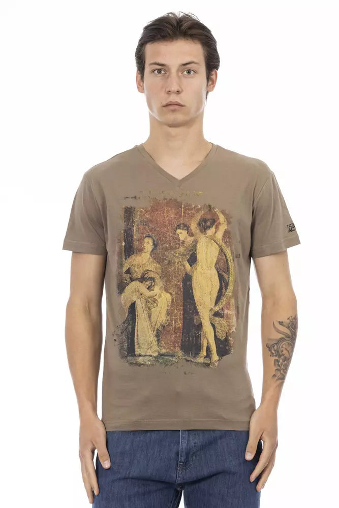 Braunes Herren-T-Shirt aus Baumwolle