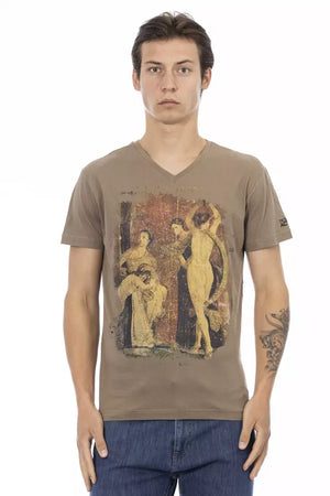 Braunes Herren-T-Shirt aus Baumwolle