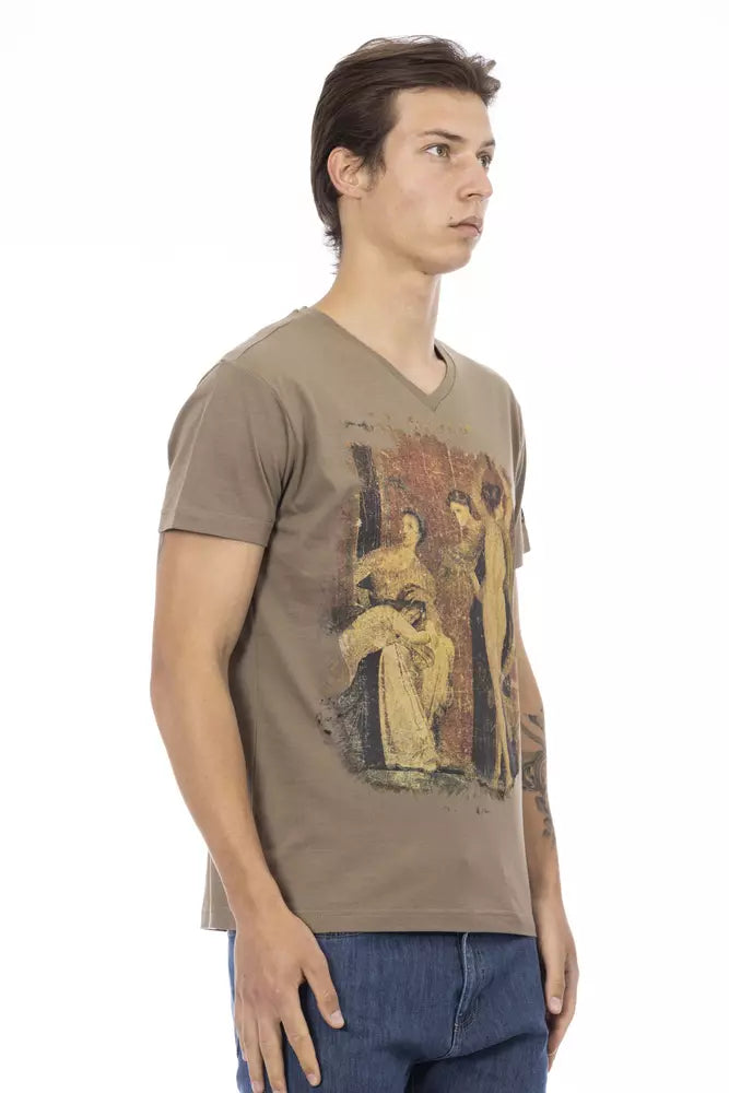 Braunes Herren-T-Shirt aus Baumwolle