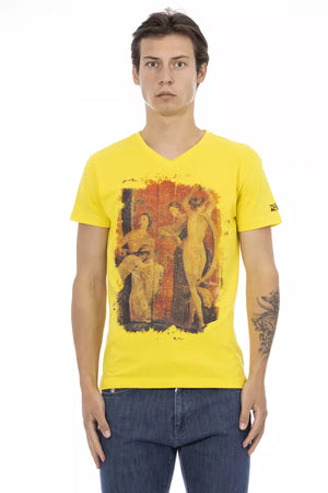 Gelbes Herren-T-Shirt aus Baumwolle
